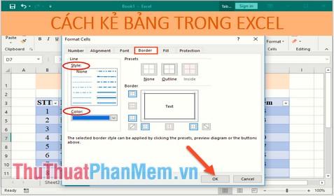 Hướng dẫn tạo bảng trong Excel