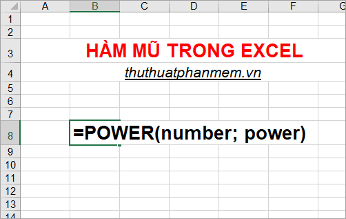 Hàm mũ trong Excel: Hướng dẫn sử dụng và ví dụ chi tiết