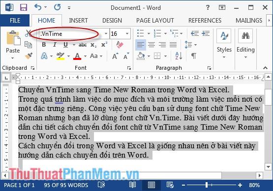 Hướng dẫn cách chuyển đổi font từ VnTime sang Times New Roman trong cả Word và Excel một cách đơn giản và nhanh chóng.