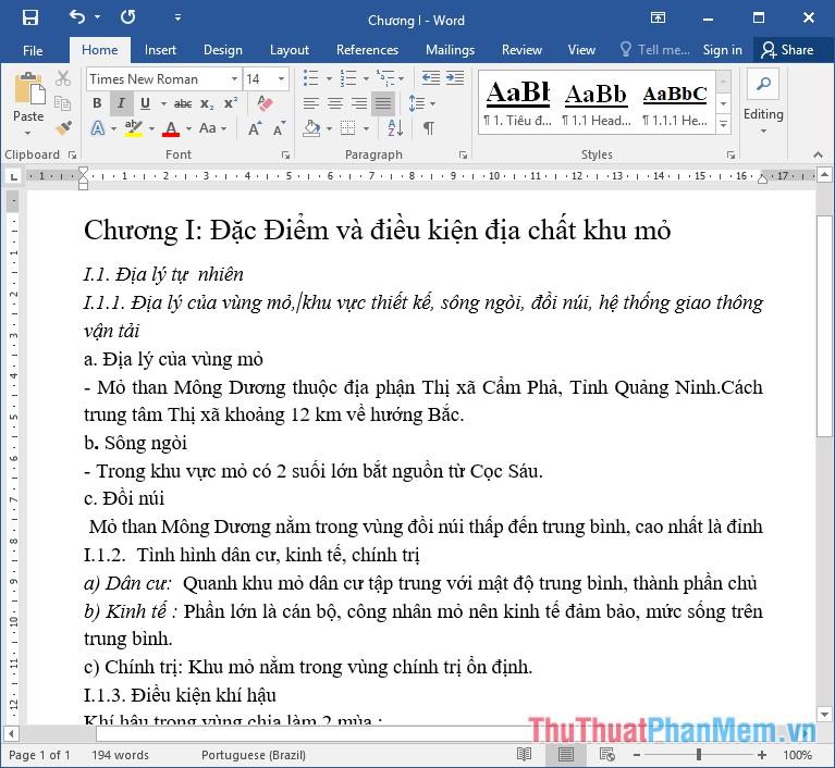 Hướng dẫn chi tiết cách tạo và áp dụng Style trong Word 2016