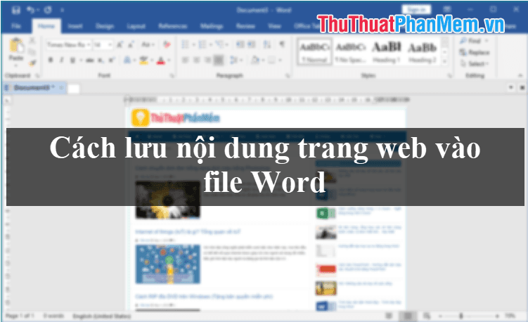 Hướng dẫn cách lưu trang web vào file Word để có thể xem lại sau này