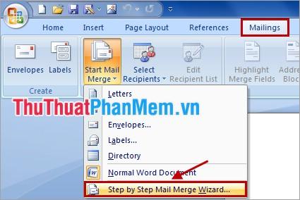 Hướng dẫn trộn thư (Mail Merge) trong Microsoft Word