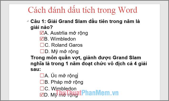 Hướng dẫn cách chèn dấu tích trong Word một cách dễ dàng và hiệu quả.