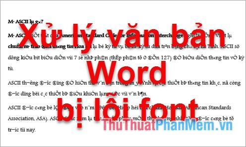 Cách khắc phục lỗi font khi mở tài liệu Word