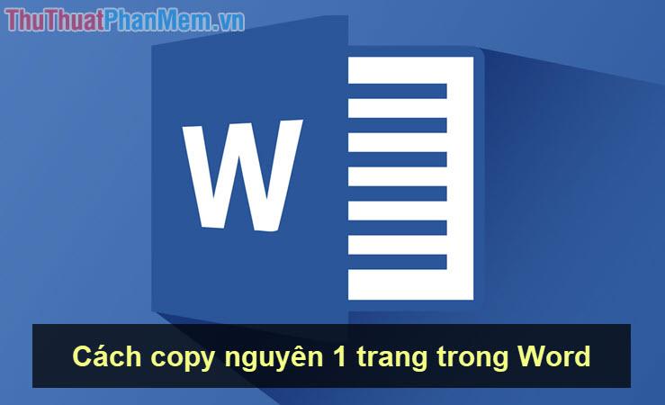 Hướng dẫn sao chép toàn bộ một trang trong Word