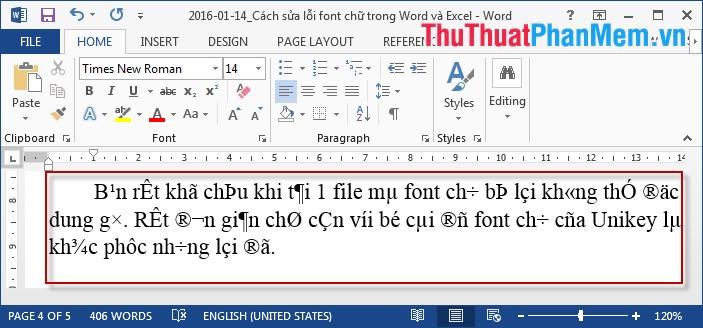 Hướng dẫn cách khắc phục lỗi font trong Word và Excel hiệu quả