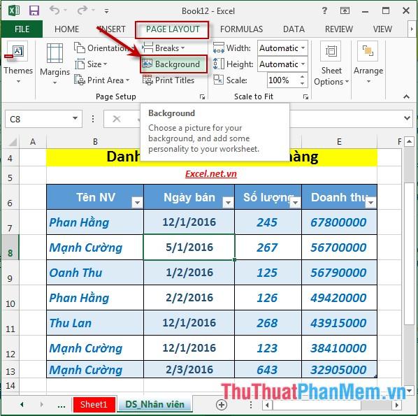 Cách tạo hình nền cho bảng tính trong Excel không chỉ giúp làm mới giao diện mà còn mang lại sự sinh động và độc đáo cho không gian làm việc của bạn.