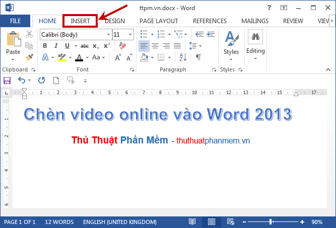 Hướng dẫn cách chèn video Youtube vào Word 2013 một cách dễ dàng và hiệu quả.