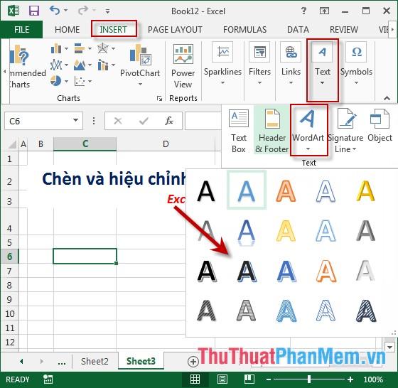 Cách chèn và tùy chỉnh Word Art trong Excel một cách sáng tạo.