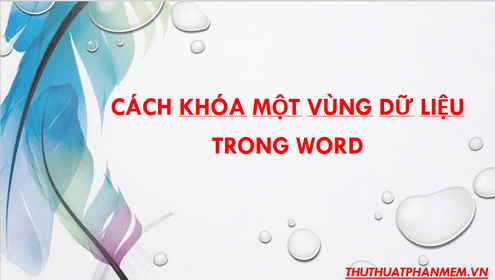 Cách bảo vệ một phần dữ liệu trong Word