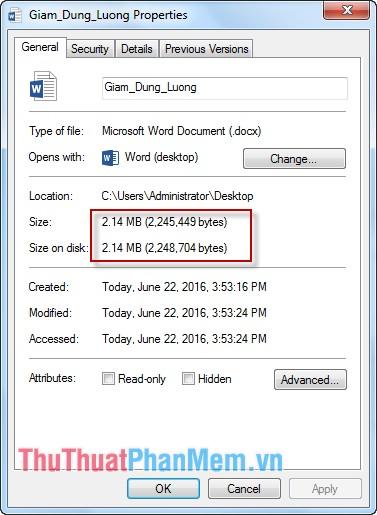 Cách giảm dung lượng và kích thước của file tài liệu Word chứa hình ảnh