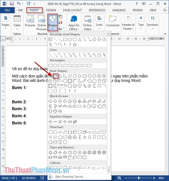 Hướng dẫn vẽ sơ đồ tư duy trong Word một cách dễ dàng