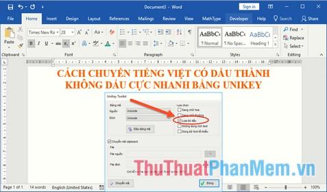 Hướng dẫn chuyển tiếng Việt có dấu thành không dấu nhanh chóng với Unikey, giúp bạn tiết kiệm thời gian một cách hiệu quả.