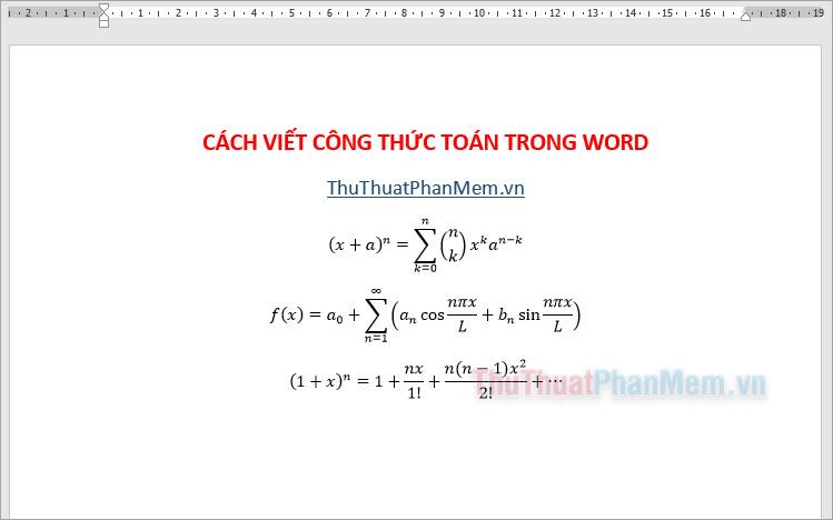 Khám phá cách viết công thức toán học trong Word 2021/2019/2016 một cách đơn giản và hiệu quả.