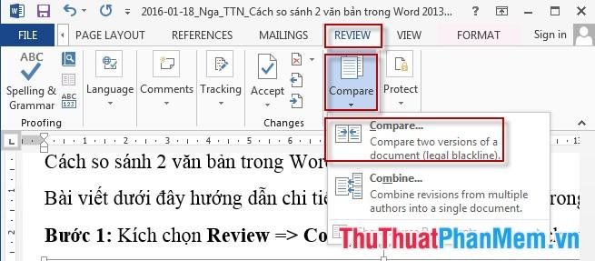 Cách thực hiện so sánh hai văn bản trong Word một cách chính xác và hiệu quả.