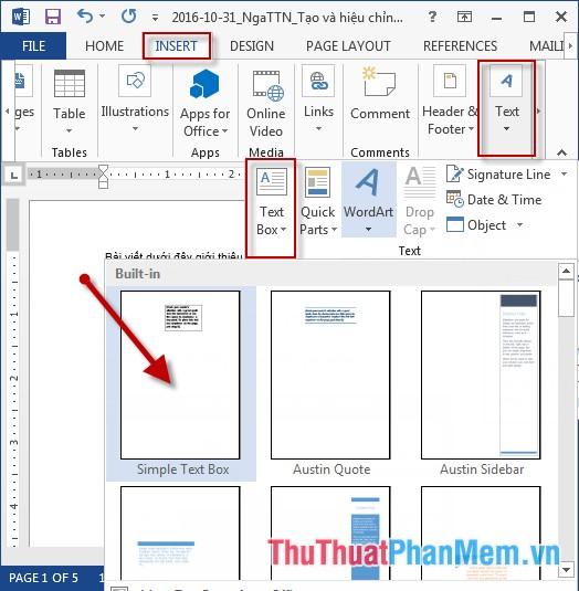 Khám phá cách tạo và chỉnh sửa Text Box trong Word để nâng cao chất lượng tài liệu của bạn, giúp văn bản trở nên độc đáo và dễ đọc hơn.