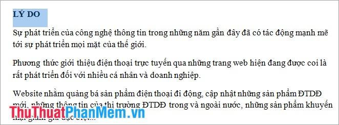 Thêm văn bản vào bất kỳ vị trí nào trong tài liệu Word