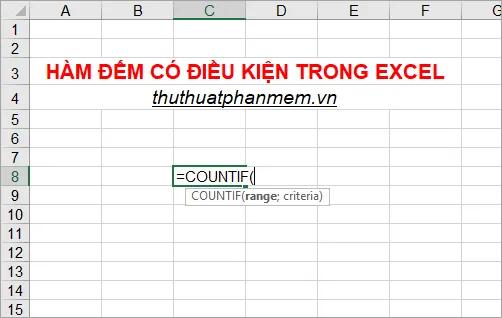 Hàm COUNTIF trong Excel: Giải pháp tối ưu để đếm dữ liệu theo điều kiện cụ thể trong bảng tính.