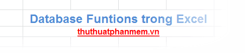 Khám phá các hàm dữ liệu trong Excel