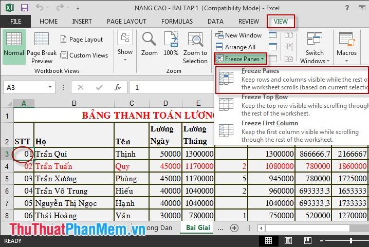 Hướng dẫn cách giữ nguyên cột và dòng tiêu đề trong Excel để nâng cao hiệu quả công việc, đặc biệt khi làm việc với bảng dữ liệu phức tạp.