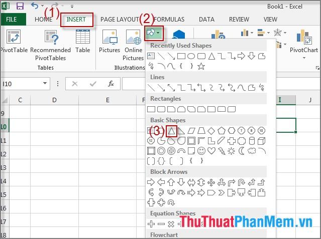 Hướng dẫn cách tạo hình tam giác đều trong Excel một cách đơn giản và nhanh chóng.