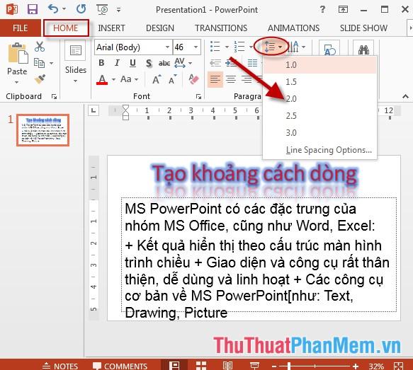 Hướng dẫn thiết lập khoảng cách dòng trong PowerPoint một cách chuyên nghiệp