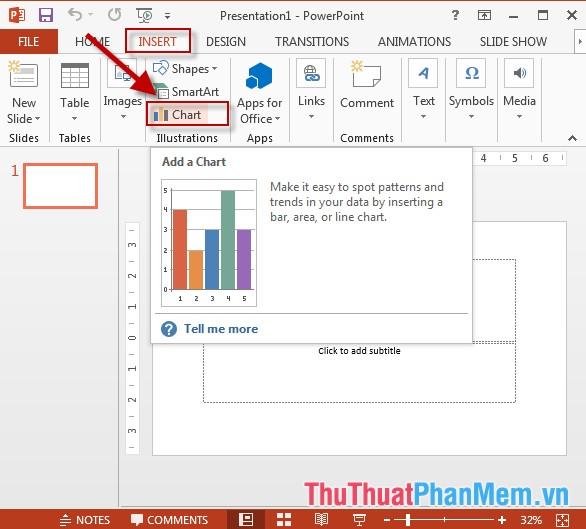 Hướng dẫn chi tiết cách thêm đồ thị vào Slide trong PowerPoint