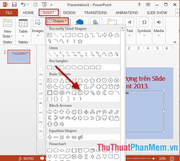 Hướng dẫn chèn và vẽ hình khối trên Slide trong PowerPoint