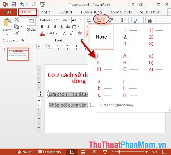 Khám phá cách sử dụng tính năng đánh số đầu dòng trong PowerPoint để tạo điểm nhấn cho bài thuyết trình của bạn. Tính năng này giúp văn bản trở nên rõ ràng và chuyên nghiệp hơn.