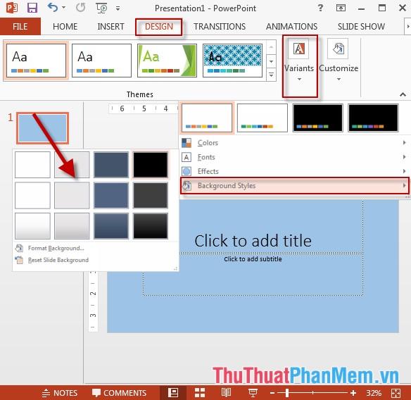 Hướng dẫn thiết lập màu nền trong PowerPoint