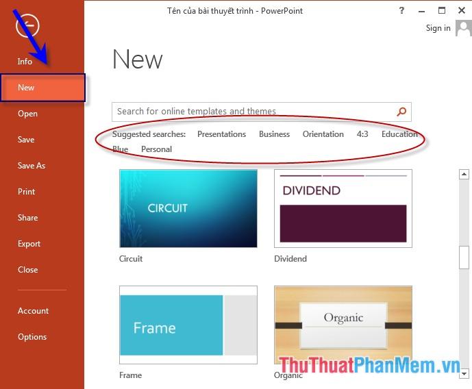 Khám phá cách thiết kế slide chuyên nghiệp từ các mẫu template có sẵn trong PowerPoint.