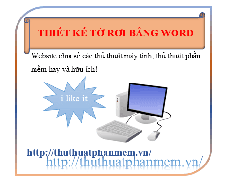 Hướng dẫn thiết kế tờ rơi đơn giản bằng Word