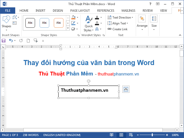 Tùy chỉnh hướng văn bản trong Word một cách linh hoạt