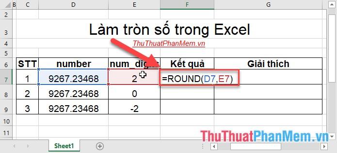 Khám phá cách làm tròn số trong Excel với hàm ROUND