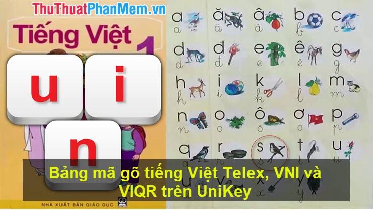 Khám phá bảng mã gõ tiếng Việt Telex, VNI và VIQR trên UniKey