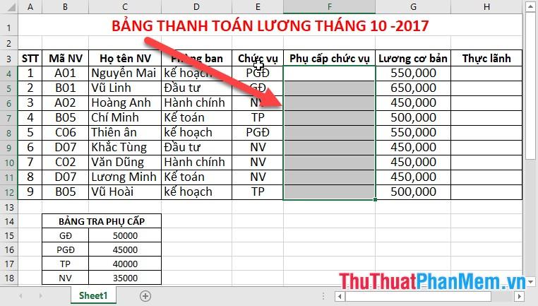 Hàm VLOOKUP - Hướng dẫn sử dụng chi tiết kèm ví dụ minh họa