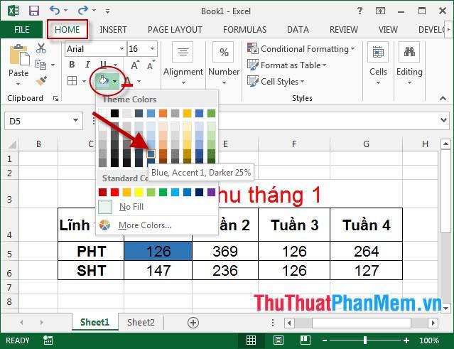 Hướng dẫn chi tiết cách thay đổi màu nền của ô (Cell) trong Excel một cách dễ dàng và hiệu quả.