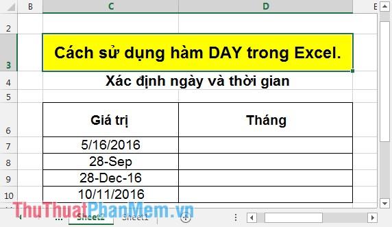 Hàm DAY - Công cụ Excel giúp trích xuất ngày từ chuỗi ngày, tháng, năm một cách chính xác.