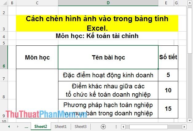 Hướng dẫn chi tiết cách thêm hình ảnh vào bảng tính Excel