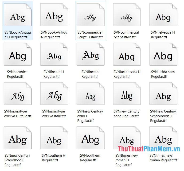 Font Vietware - Bộ sưu tập toàn diện nhất bao gồm đầy đủ các font Vietware-F (1 byte) và Vietware-X (2 byte) với tổng cộng 158 font chữ.