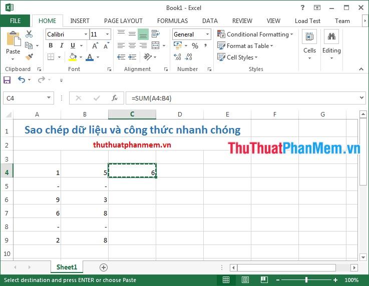 Hướng dẫn cách sao chép công thức và dữ liệu giữa các bảng Excel một cách hiệu quả