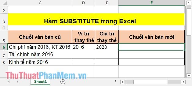 Hàm SUBSTITUTE – Công cụ thay thế chuỗi văn bản hiệu quả trong Excel