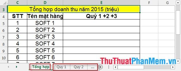 Hướng dẫn tổng hợp dữ liệu từ nhiều Sheet trong Excel một cách hiệu quả