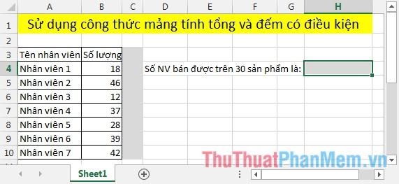 Khám phá công thức mảng Array Formulas trong Excel: Hướng dẫn và ví dụ chi tiết