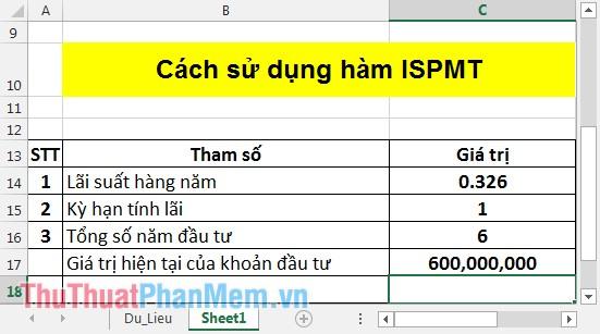 Hàm ISPMT - Công cụ Excel mạnh mẽ giúp tính toán chính xác tiền lãi trong một kỳ hạn cụ thể, hỗ trợ hiệu quả trong quản lý tài chính.