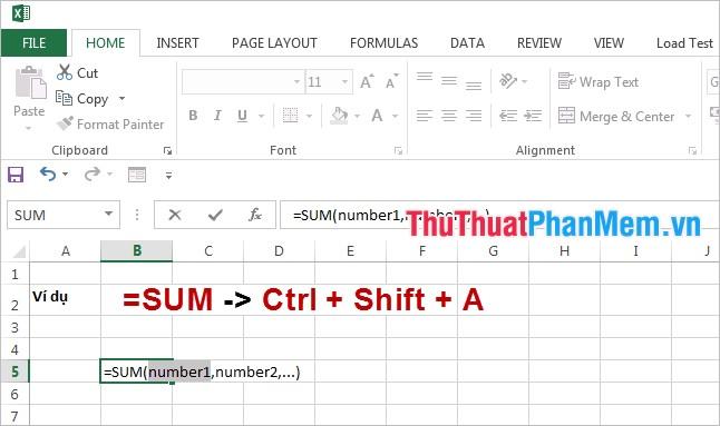 Hướng dẫn cách hiển thị đối số của hàm trong Excel