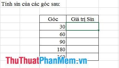 Khám phá các hàm lượng giác trong Excel