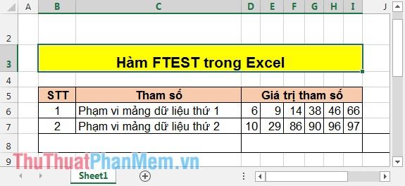 Hàm FTEST - Công cụ Excel giúp trả về kết quả kiểm định F-Test một cách chính xác.