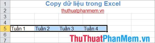 Nghệ thuật sao chép và copy dữ liệu trong Excel