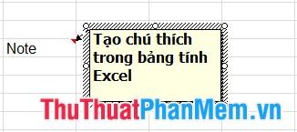 Hướng dẫn thêm và tạo chú thích trong Excel một cách chi tiết